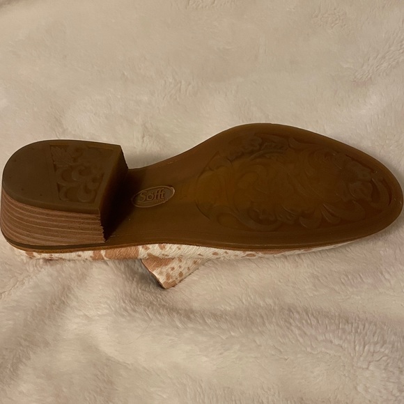 Sofft Ameera Mules in Caramel Ivory - Cow Print - Picture 7 of 8